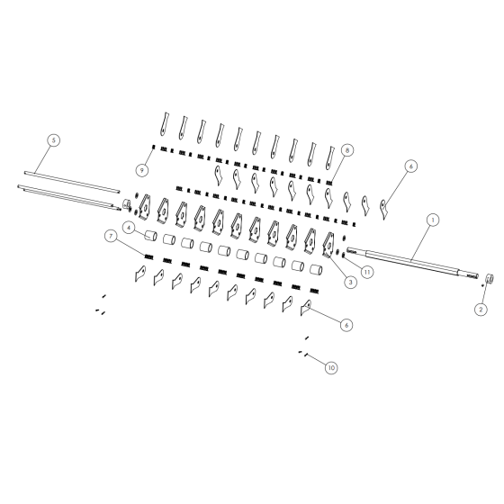 Free Swinging Blade Assembly for Camon LS14 Lawn Scarifier