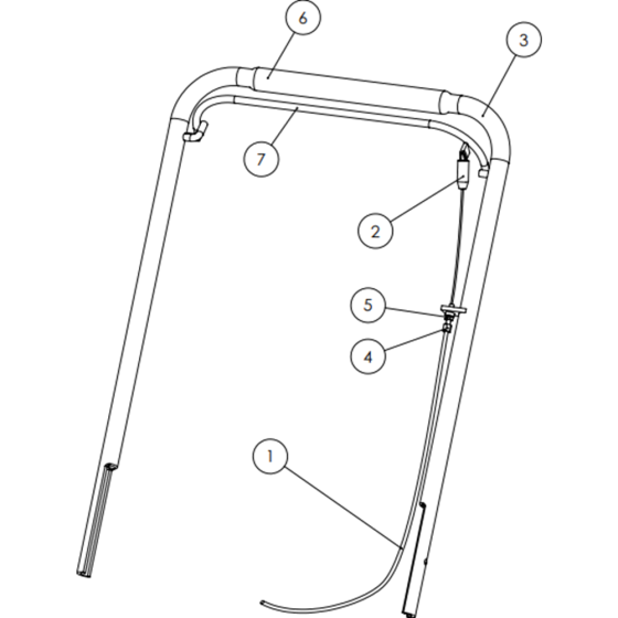 Lever & Cables Assembly for Camon LS42 Lawn Scarifier