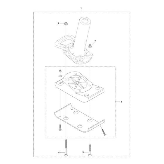 Foot 150mm Repair Kit for Husqvarna LT5005 Trench Rammer