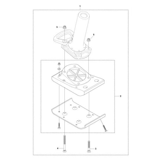 Foot 230mm Repair Kit for Husqvarna LT5005 Trench Rammer