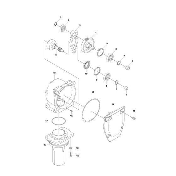 Transmission for Husqvarna LT6005 Trench Rammer