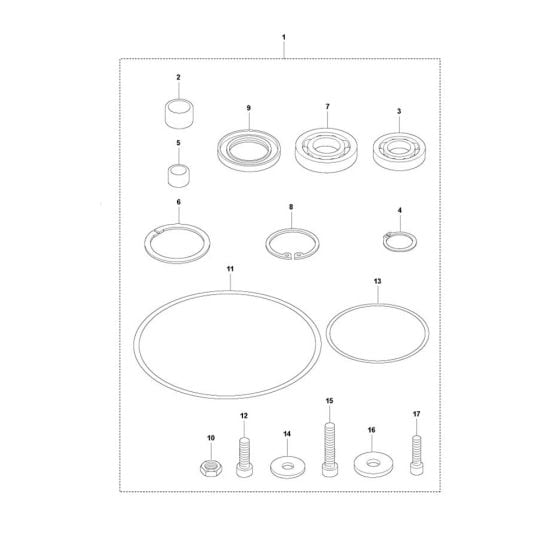 Transmission Repair Kit for Husqvarna LT6005 Trench Rammer