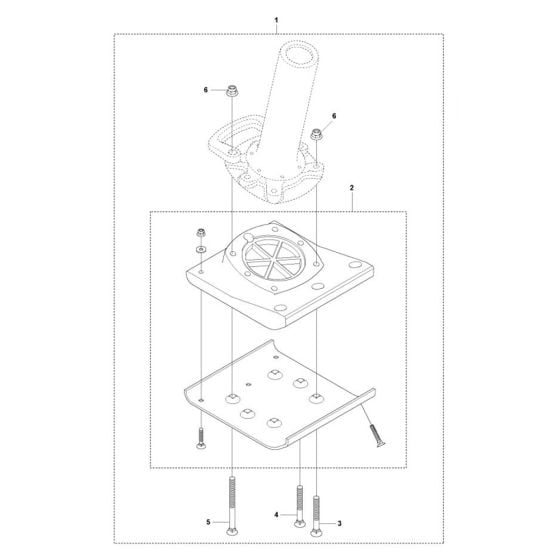 Foot 230mm Repair Kit for Husqvarna LT6005 Trench Rammer