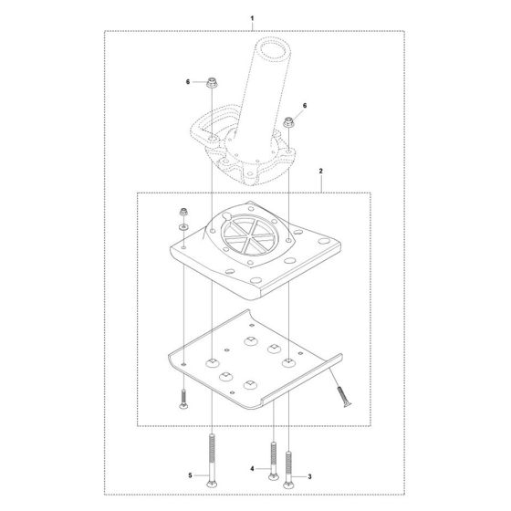 Foot  280mm Repair Kit for Husqvarna LT6005 Trench Rammer