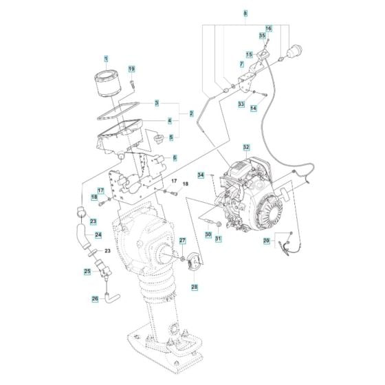 Engine Assembly for Husqvarna LT 6005 H Trench Rammer