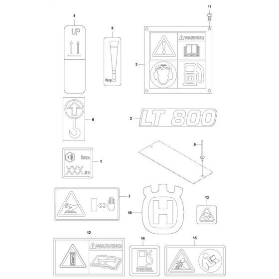 Decal for Husqvarna LT800 Trench Rammers