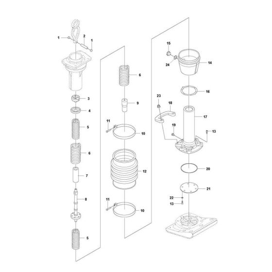 Spring Unit for Husqvarna LT800 Trench Rammers