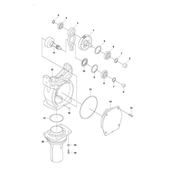 Transmission for Husqvarna LT800 Trench Rammers