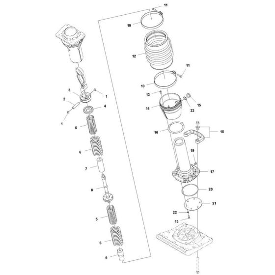 Spring Unit for Husqvarna LT8005 Trench Rammers