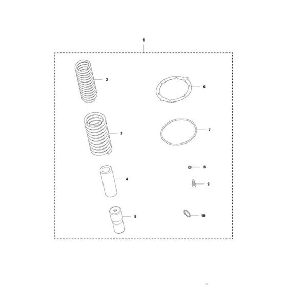 Spring Unit Repair Kit for Husqvarna LT8005 Trench Rammers