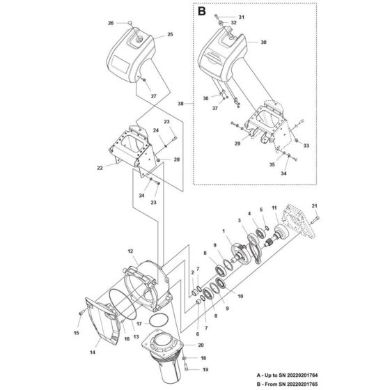 Transmission for Husqvarna LT8005 Trench Rammers