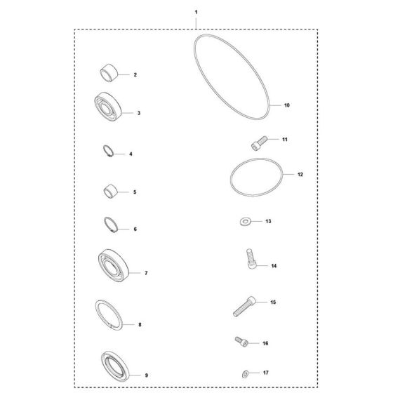 Transmission Repair Kit for Husqvarna LT8005 Trench Rammers