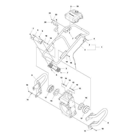 Handle for Husqvarna LT8005 Trench Rammers