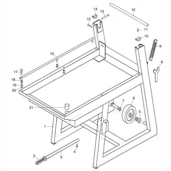 Lower Main Assembly for Altrad Belle Ambassador Bench Saw