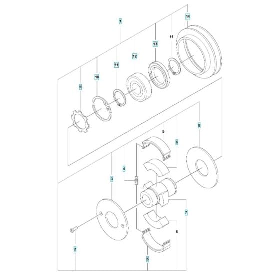 Clutch Assembly for Husqvarna LX 90 Compactor