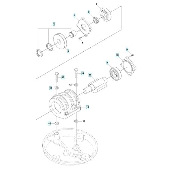 Eccentric Element Assembly for Husqvarna LX 90 Compactor