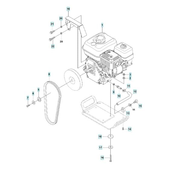 Engine Assembly for Husqvarna LX 90 Compactor