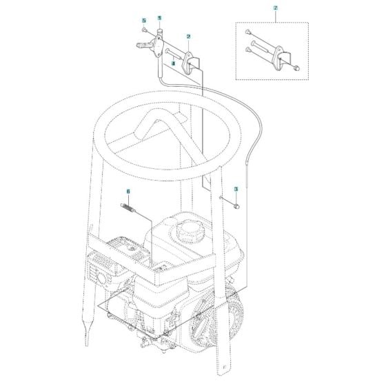 Throttle Control Assembly for Husqvarna LX 90 Compactor