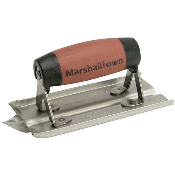 M180D Stainless Steel Groover Trowel Durasoft Handle 6in x 3in by Marshalltown - M180D