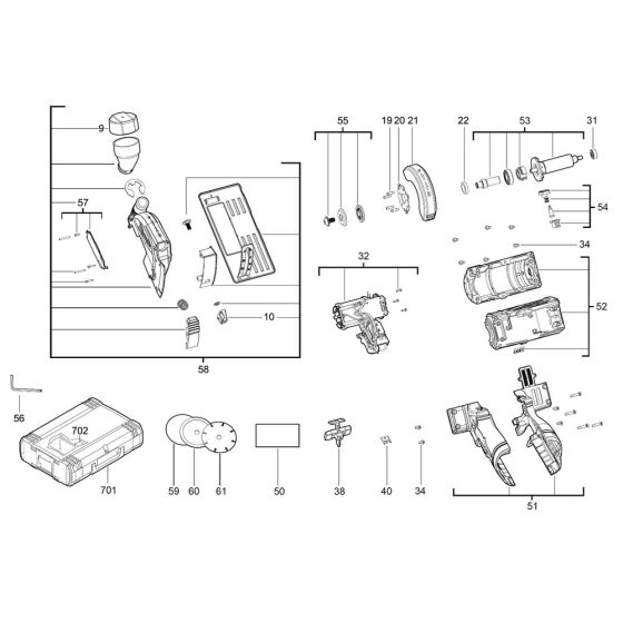 Complete Assembly for Milwaukee M12 FCOT Cut-Off Saw