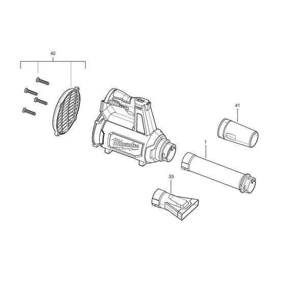 Complete Assembly for Milwaukee M12BBL Blower