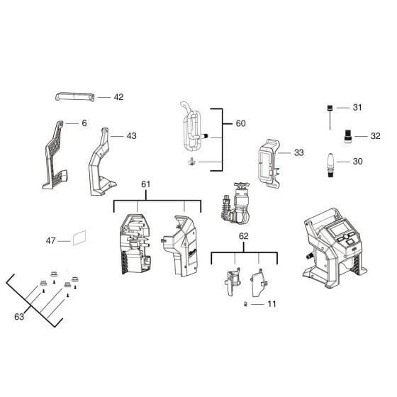 Complete Assembly for Milwaukee M12BI Inflator