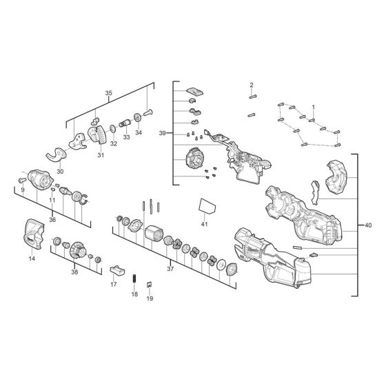 Complete Assembly for Milwaukee M12 BLPRS Secateurs