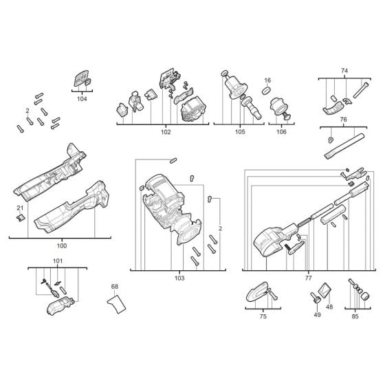 Complete Assembly for Milwaukee M12FBFL13 Cordless Sander