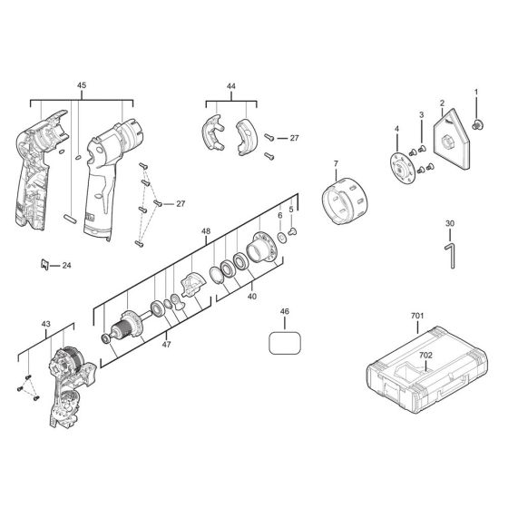 Complete Assembly for Milwaukee M12FDSS Cordless Sander