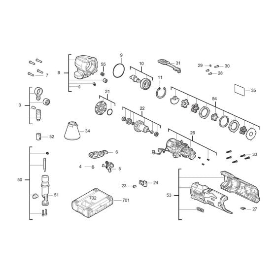 Complete Assembly for Milwaukee M12FNB16 Nibbler