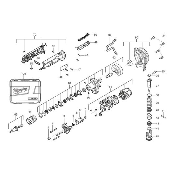 Complete Assembly for Milwaukee M12FPXP Expansion Tool