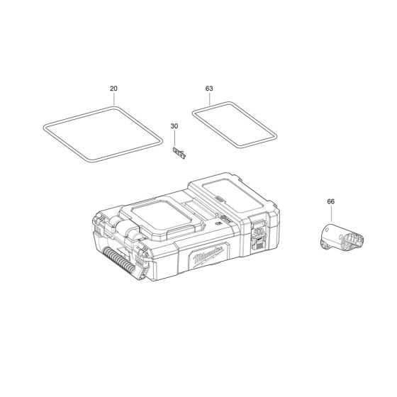 Complete Assembly for Milwaukee M12POAL Area Light