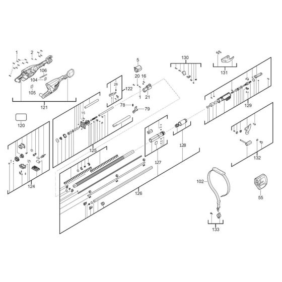 Complete Assembly for Milwaukee M18 BLTS Secateurs