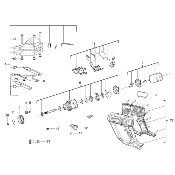 Complete Assembly for Milwaukee M18BMS12 Metal Shear