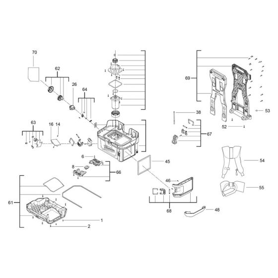 Complete Assembly for Milwaukee M18 BPFPH Sprayer