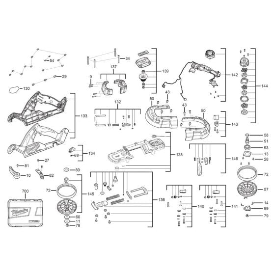 Complete Assembly for Milwaukee M18FBS85 Cordless Bandsaw