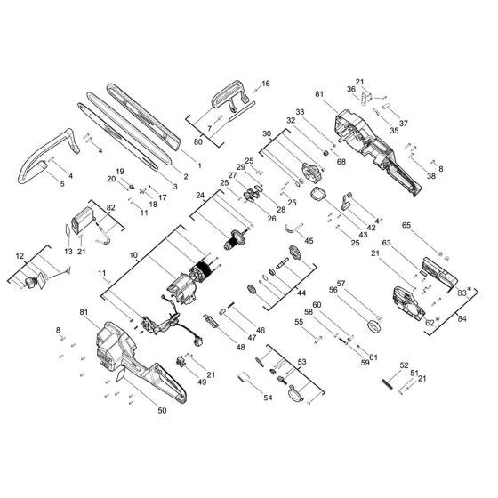 Complete Assembly for Milwaukee M18FCHS Chainsaw