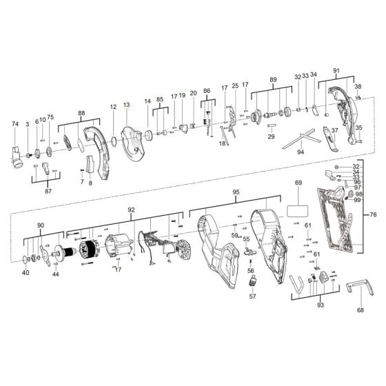 Complete Assembly for Milwaukee M18FCSRH66 Cordless Circular Saw