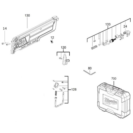 Complete Assembly for Milwaukee M18FFN Nail Gun