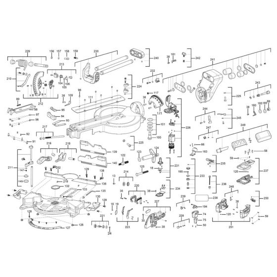 Complete Assembly for Milwaukee M18FMS305 Cordless Mitre Saw