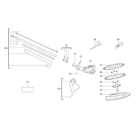 Complete Assembly for Milwaukee M18FOPH-RA Attachment