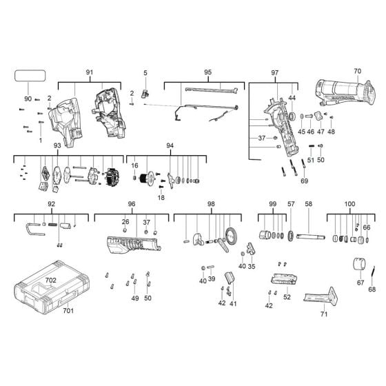 Complete Assembly for Milwaukee M18FSZ Cordless Reciprocating Saw