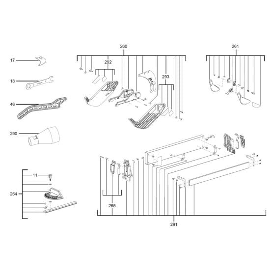 Complete Assembly for Milwaukee M18FTS210 Table Saw