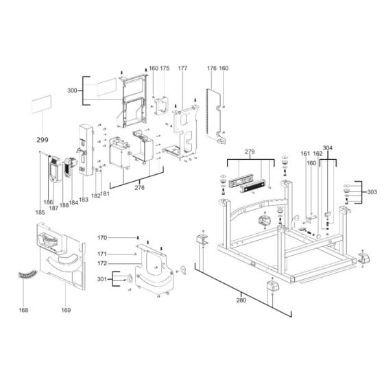 Complete Assembly -1 for Milwaukee M18FTS210 Table Saw