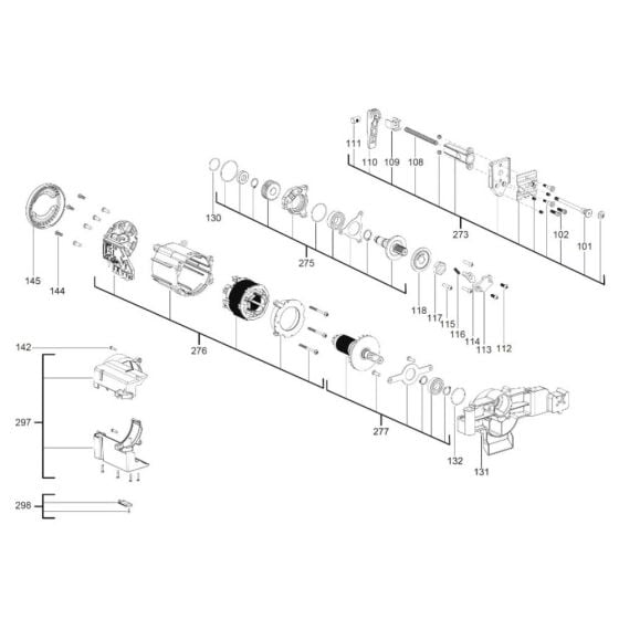 Complete Assembly -2 for Milwaukee M18FTS210 Table Saw