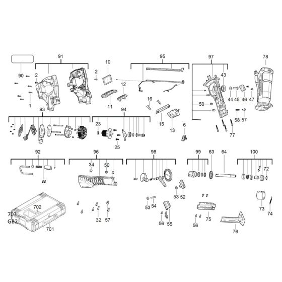 Complete Assembly for Milwaukee M18ONEFSZ Saw