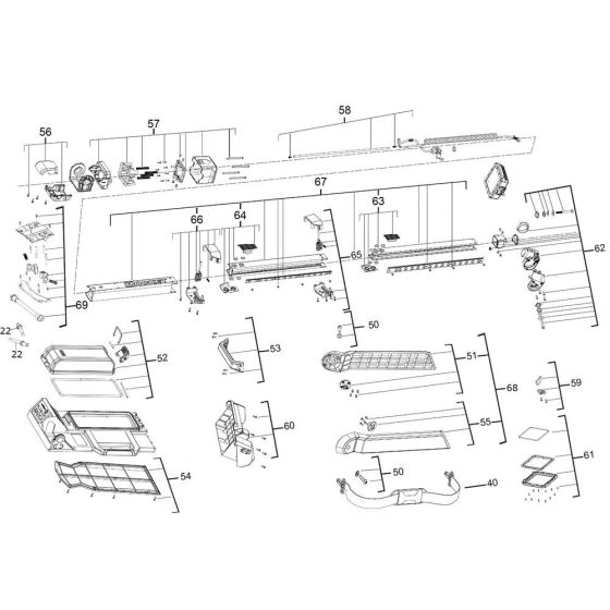 Complete Assembly for Milwaukee M18ONERSAL Tower Light