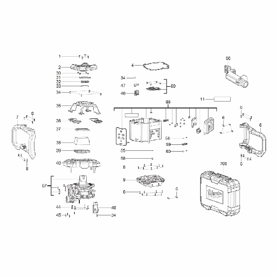 Complete Assembly for Milwaukee M18RLOHVG300 Laser