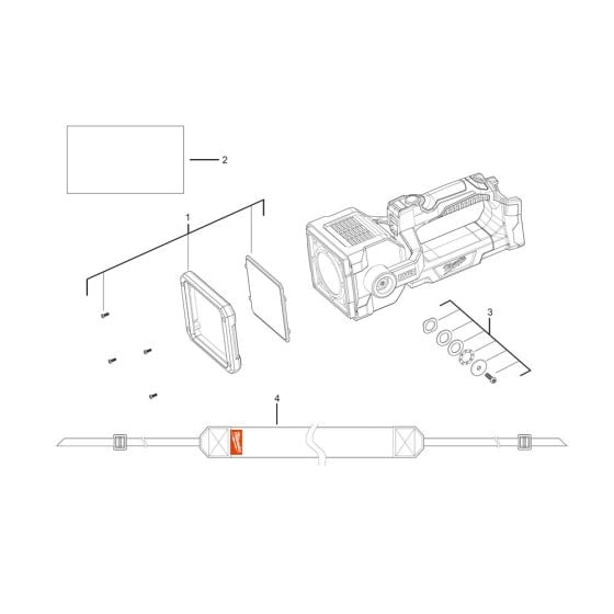 Complete Assembly for Milwaukee M18SLED Handheld Light