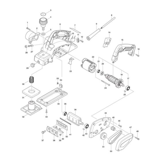 Complete Assembly for Makita M1901 Planer